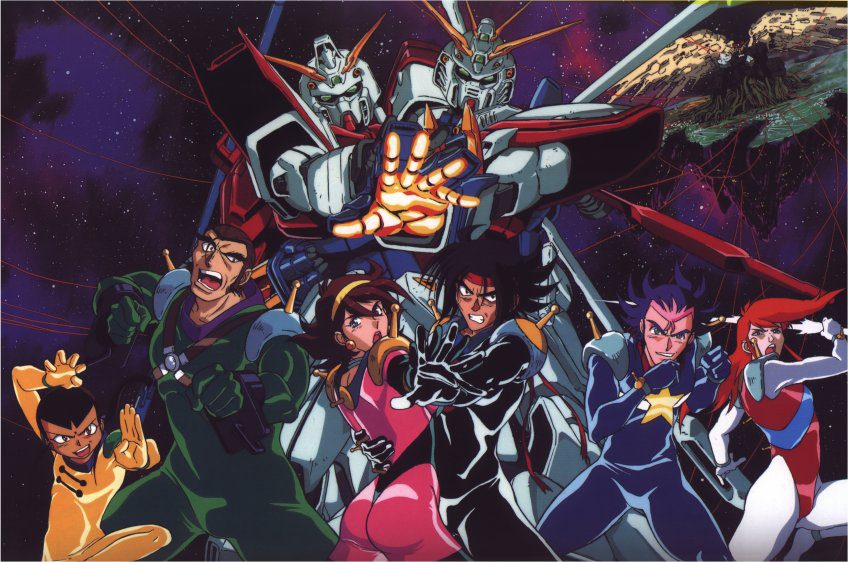 The main cast of the G Gundam anime