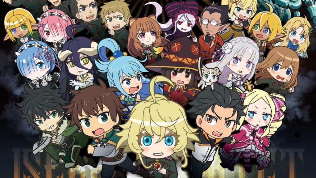 all the isekai characters from isekai quartet anime