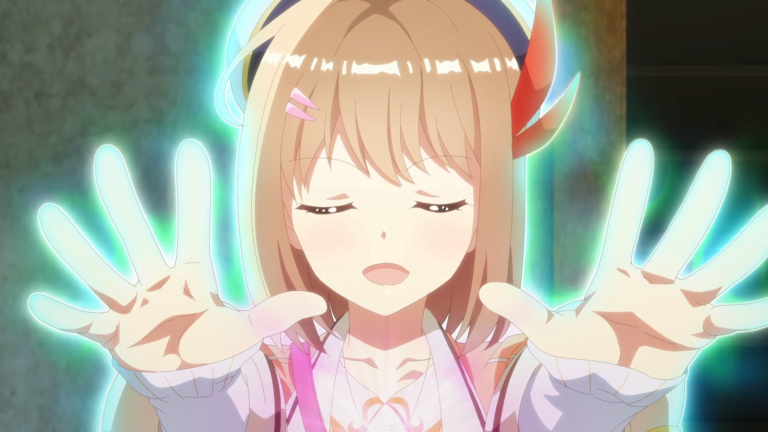 Sarasa from the management of a novice alchemist anime casting magic