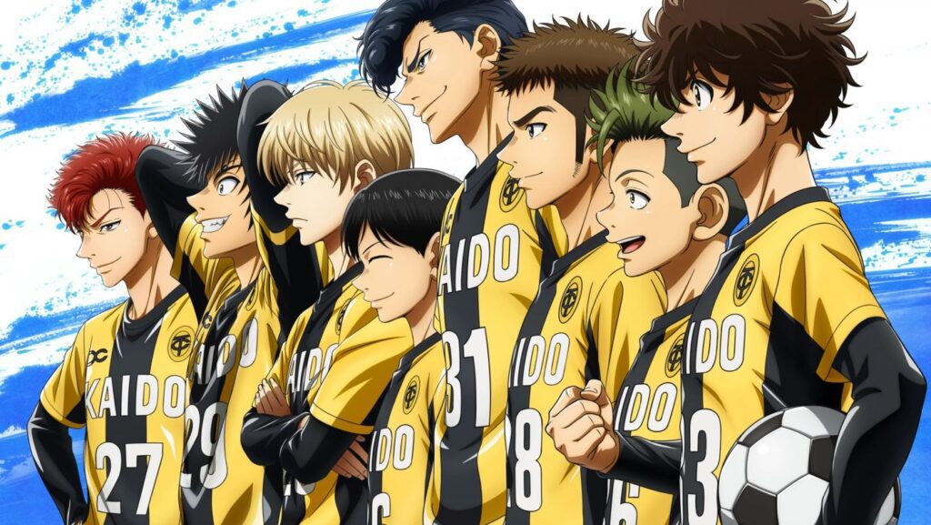 The team in the Ao Ashi anime