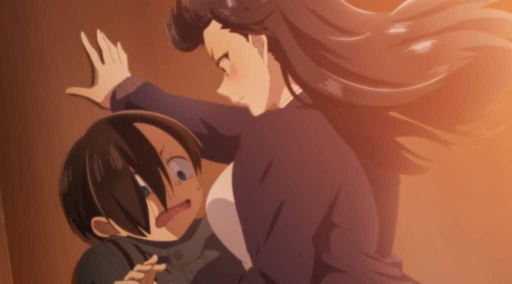 short boy tall girl couple the dangers in my heart anime
