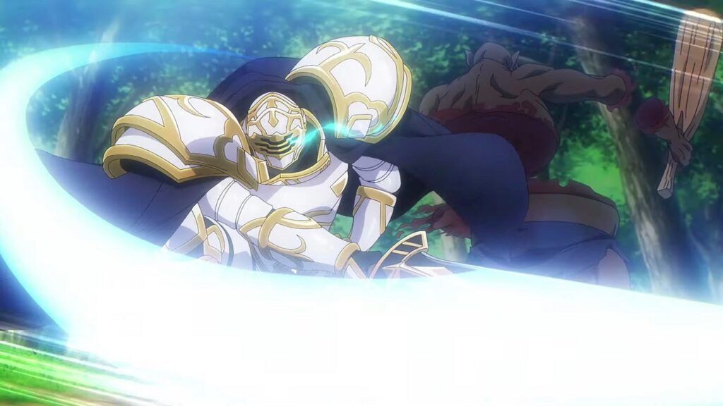 action isekai anime skeleton knight in another world
